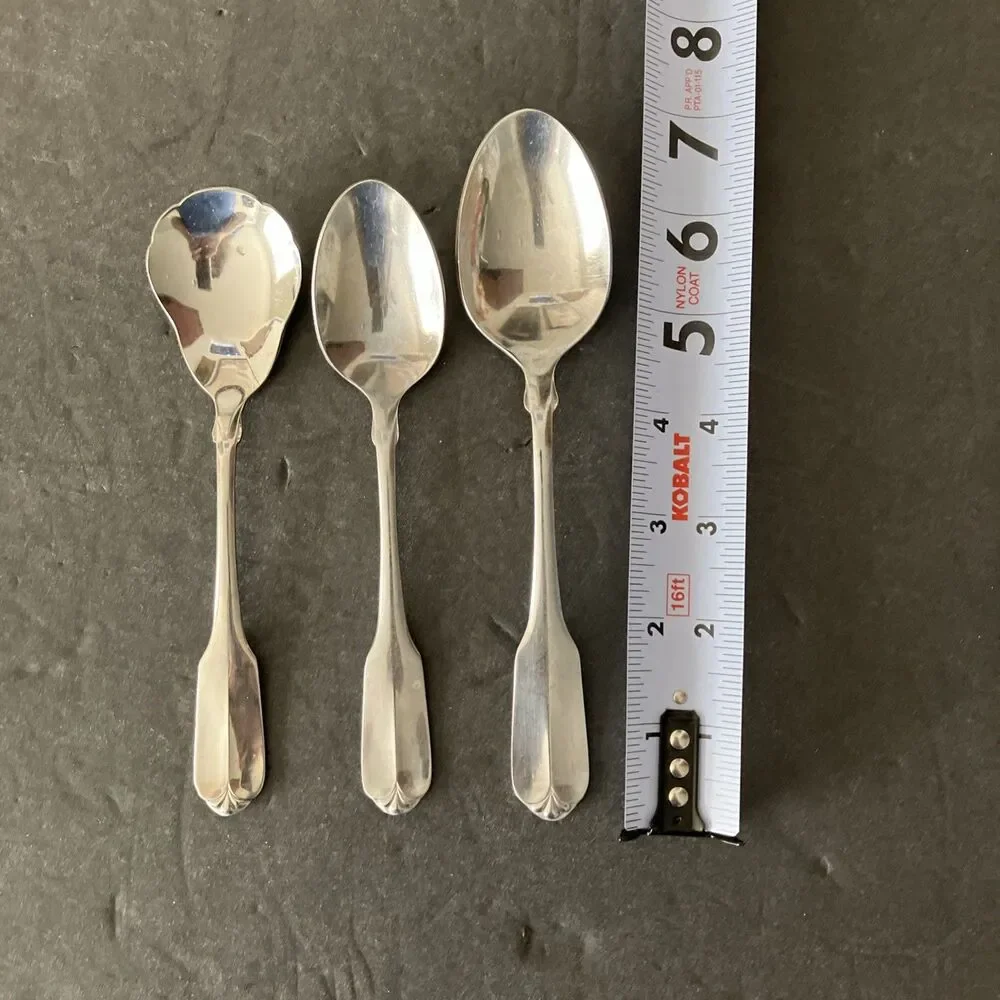 3 Oneida Wm A Rogers Gloria Montclair Stainless Spoons Sugar, Place & Teaspoon